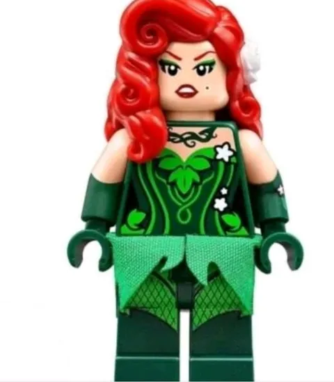 Lego Poison Ivy Minifigure with black stand