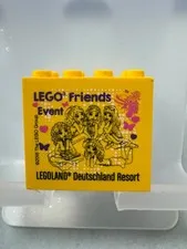 Lego Collectible Brick Custom Brick 2x4x3 Yellow Legoland Lego Friends Event 2016