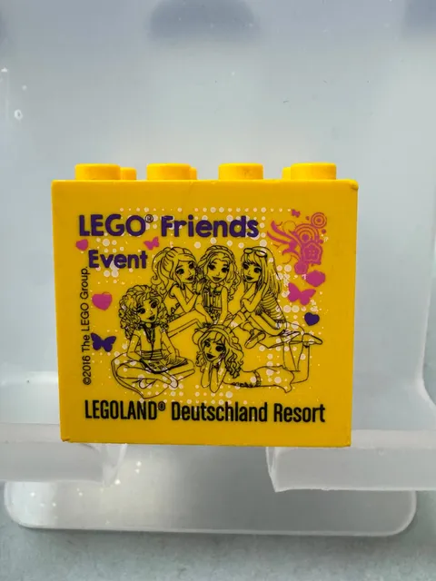 Lego Collectible Brick Custom Brick 2x4x3 Yellow Legoland Lego Friends Event 2016