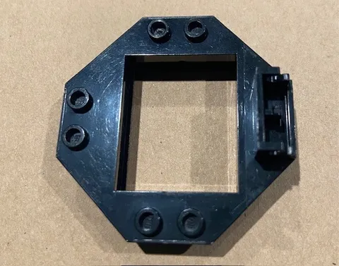 LEGO Black Hinge Window Frame Octagonal Panel 2443 Blacktron Futuron Aquasharks