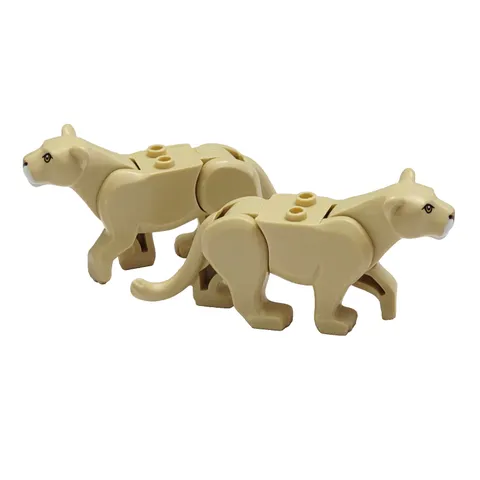 LEGO Lioness Animal Figure Female Lion Wildlife Safari Zoo CITY Animals QTY 2
