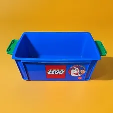 Vintage 1990s Lego Blue Container Box With Handles Rare