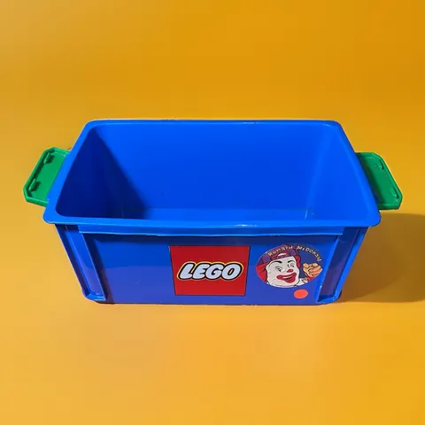 Vintage 1990s Lego Blue Container Box With Handles Rare