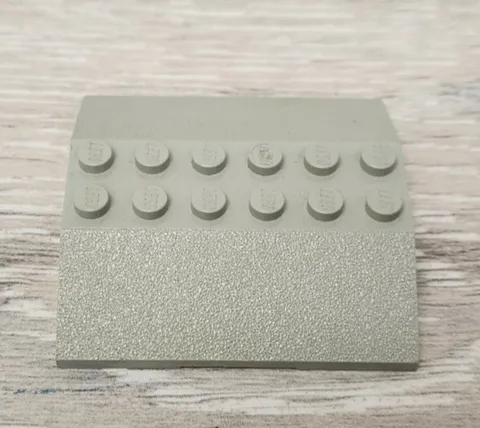 Lego 4509 Old Light Gray Slope 33 6 x 6 Double (Train Roof) Replacement READ