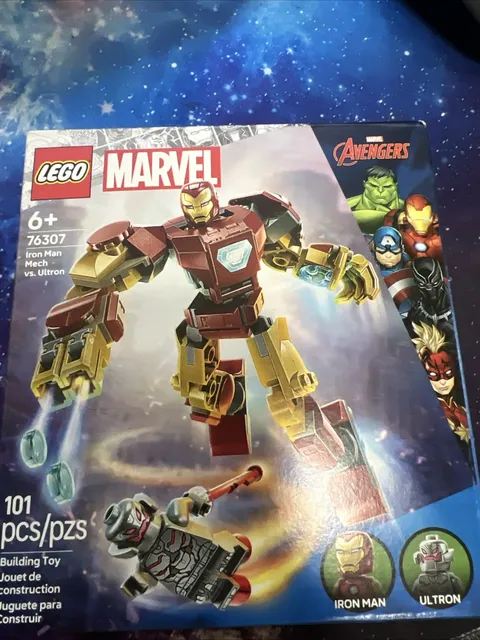LEGO Marvel Iron Man Mech vs Ultron Superhero Building Toy 76307 gift avengers