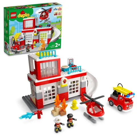 LEGO 10970 Duplo Gate Gore and Helicopter Toy Blocks Present Toddler Baby Fire