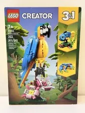 LEGO Creator 3 in 1 Exotic Parrot Set 31136 Brand New Sealed Blue Macaw Toy