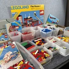 Large Lot Of Vintage Legos, Incomplete Sets, Mini Figures, Instruction Manuals