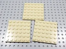 LEGO Lot of 3 Tan 6x6 Plates BD