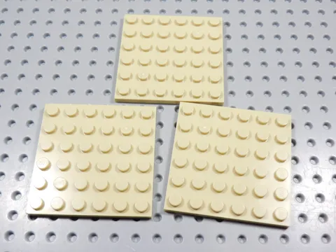 LEGO Lot of 3 Tan 6x6 Plates BD