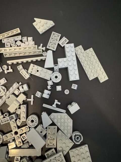 LEGO Lot of 5.8 oz Random Light Grey LEGO pieces 