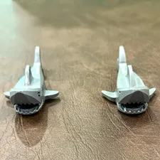 LEGO Gray Printed Shark Animal Figures Lot of 2 Plastic Pieces Animals
