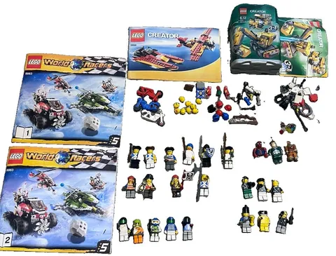 Vintage LEGO Collection- Mostly Random Figures From Old Sets, Manuals, & Parts