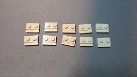 LEGO Loose Lot (10 Pieces): 32028 - Modified Plate 1x2 White [NEW]