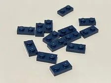 Lego 3023 7229 Navy Blue Replacement Add-on Pieces Parts Lot of 14
