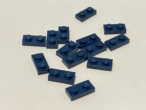 Lego 3023 7229 Navy Blue Replacement Add-on Pieces Parts Lot of 14