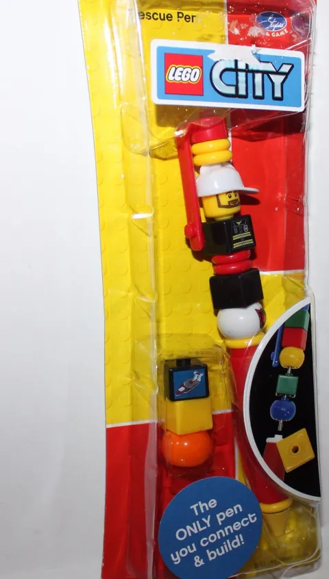 Lego Lot City Rescue 2162 Lot of 5 New Ballpoint Ink Pen Set - Connect & Build