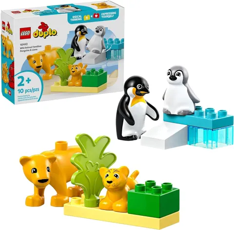 EGO DUPLO Town Wild Animal Families Penguins & Lions Building Toy Playset 10442