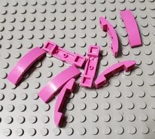 LEGO New Lot of Dark Pink 4x1 Double Curved Roof Slope Pieces