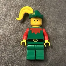 Lego Forestman - Red, Green Hat, Yellow Plume