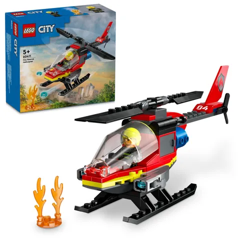 LEGO City Fire Rescue Helicopter Toy Present Block Boys Girls Children 4 Years O