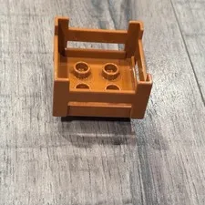 Lego Duplo LIGHT BROWN WOODEN-STYLE CRATE BRICK Block Piece 4X4