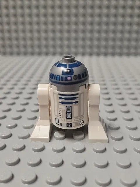 LEGO Star Wars Astromech Droid R2-D2 Minifigure Flat Silver Head