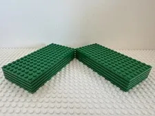 (10) LEGO 8x16 Baseplate Lot- DARK GREEN- #91405-Friends,  CITY