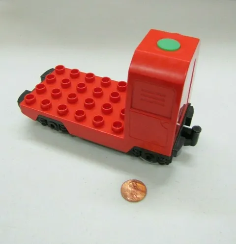 Lego Duplo RED TRAIN MOTORIZED LOCOMOTIVE ENGINE Sounds Battery Operated Works!