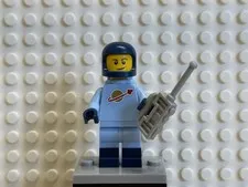 LEGO Classic Spaceman Minifigure - Light Blue Suit with boots, Helmet, Radio