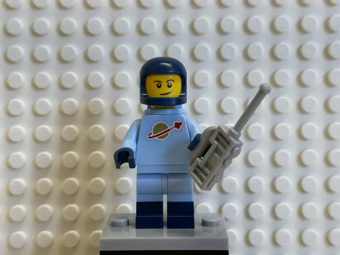 LEGO Classic Spaceman Minifigure - Light Blue Suit with boots, Helmet, Radio