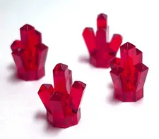 Lego - Lot of 4 - Trans Red, Rock Gem Crystal
