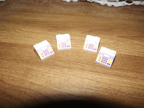 Lego 2x2 Cash Register Slope Brick Friends Printed 4 Pieces