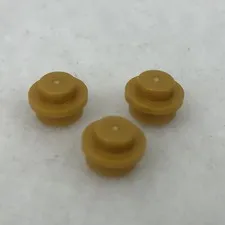 LEGO 4073 Pearl Gold Plate, Round 1 x 1 (x3)