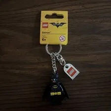 LEGO The Batman Movie Batman Key Chain 853632 Minifigure Tag Keyring Retired New