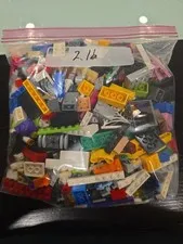 Genuine LEGO Bulk Lot 2 lbs Mixed Bricks Plates Windows Wheels Specialty...