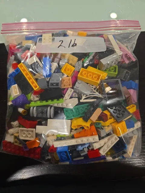 Genuine LEGO Bulk Lot 2 lbs Mixed Bricks Plates Windows Wheels Specialty...
