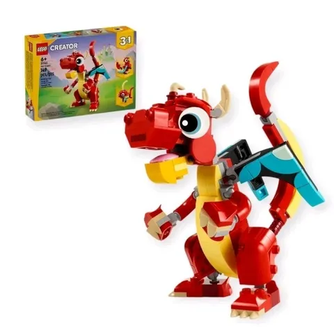 LEGO Creator 3-IN-1  Red Dragon Set Colorful Animals 149 Pieces  6+ New In Box