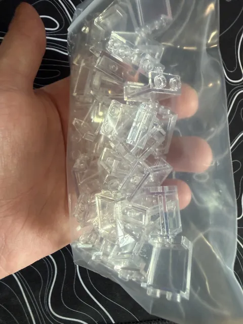LOT 50 BRAND NEW LEGO 1x1x2 1x2 CLEAR TRANS TRANSPARENT WINDOW WALL 87552