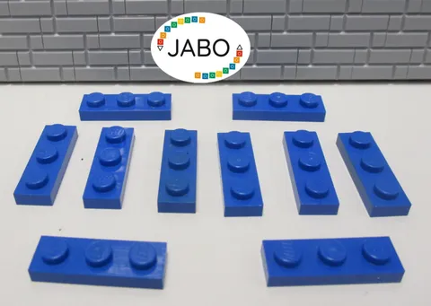 (J7/3/4) LEGO 10x3623 Plate Flat 1x3 Blue