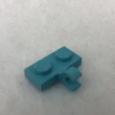 LEGO 11476 Medium Azure Plate, Modified 1 x 2 W/ Clip on Side (Horizontal Grip)