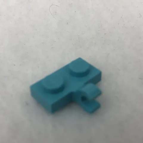 LEGO 11476 Medium Azure Plate, Modified 1 x 2 W/ Clip on Side (Horizontal Grip)