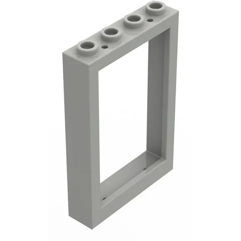 LEGO 6x Light Bluish Gray Window 1 x 4 x 5 with Hollow Studs inv.598