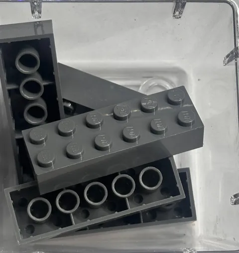 LEGO Brick 2 x 6, 2456, Dark Bluish Gray, QTY 5 Free Shipping