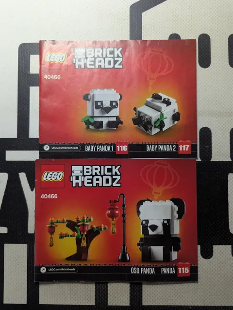 LEGO BrickHeadz 40466 Chinese New Year Pand Instruction Manuals Only! No Bricks!