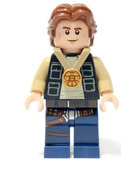 NEW Lego Star Wars Han Solo - Celebration, Wavy Hair Minifigure! sw1284! 75365!