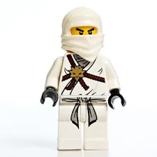 LEGO Ninjago Zane Minifigure The Golden Weapons White Ninja