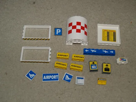 Lego City Airport 3182 - replacement pieces with stickers