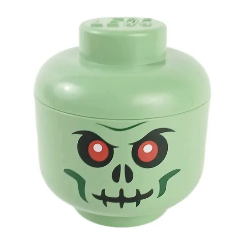 LEGO® Mini Storage Container Minifigure™ Skeleton Head Sand Green Zombie