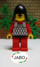 (O5 / 50) Lego Black Knights cas162 Scale Mail Knight from Set 6059